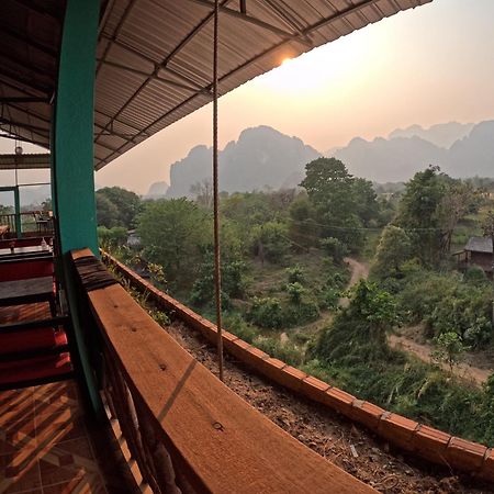 Blue Sunset Hostel Vang Vieng Ngoại thất bức ảnh